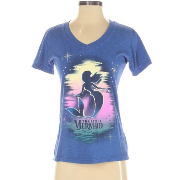 Disney Store Little Mermaid‎ Graphic Tee Shirt Women's S Short Sleeve Top Ariel - Picture 1 of 5